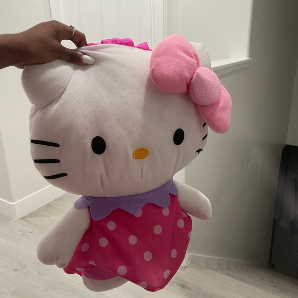 Sanrio Hello Kitty Pink Polka Dot Dress Plush